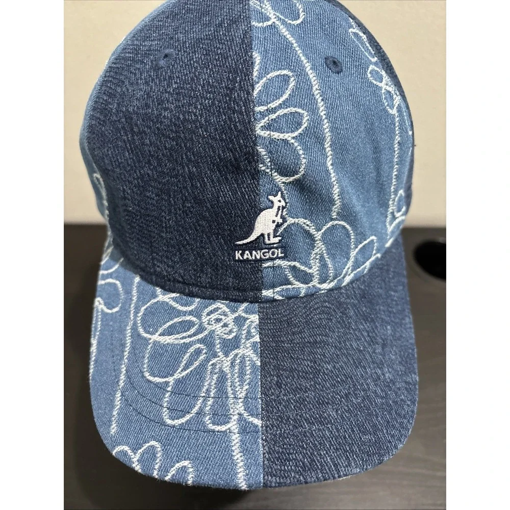 Kangol Cap Hat Denim Mashup Baseball Blue OSFA One Size